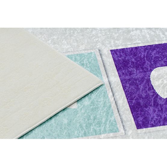 BAMBINO 1075 tappetino da gioco salta, numeri per bambini antiscivolo - verde