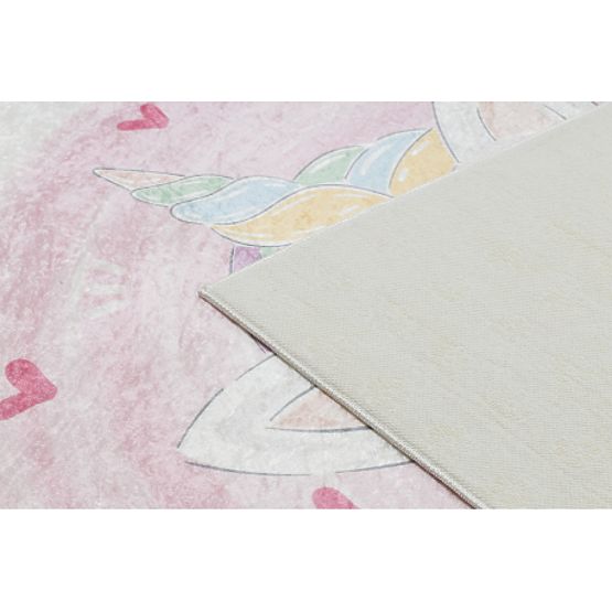 BAMBINO 1128 tappetino lavabile Unicorno per bambini antiscivolo - crema