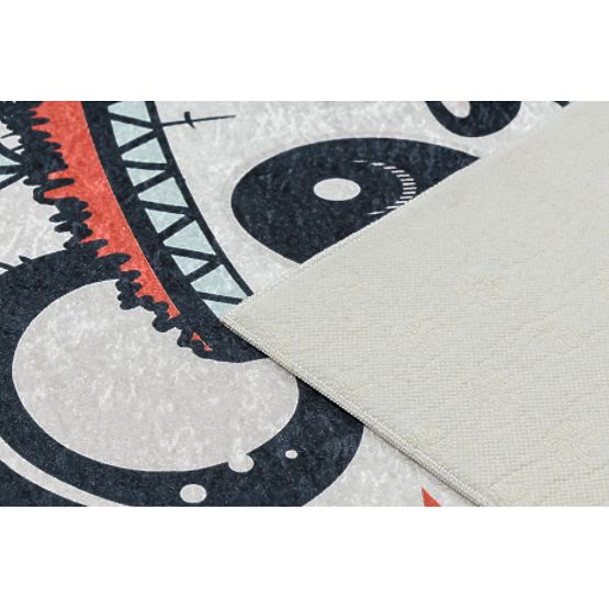 BAMBINO 1129 tappetino lavabile panda per bambini antiscivolo - crema