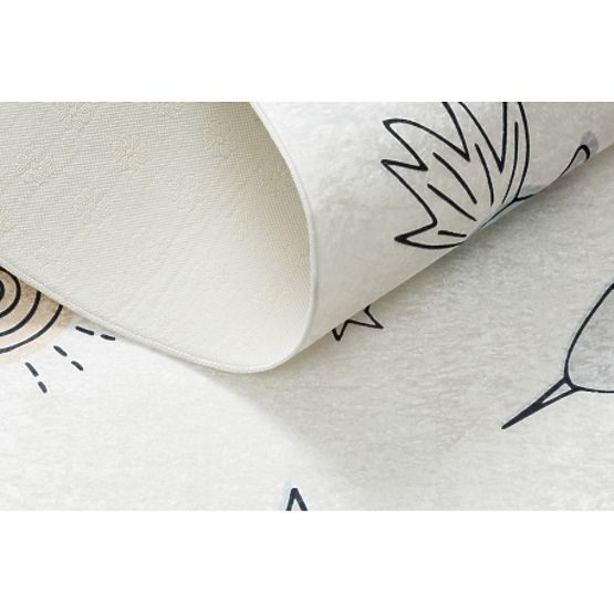 BAMBINO 1278 tappetino lavabile Razzo Spaziale per bambini antiscivolo - crema