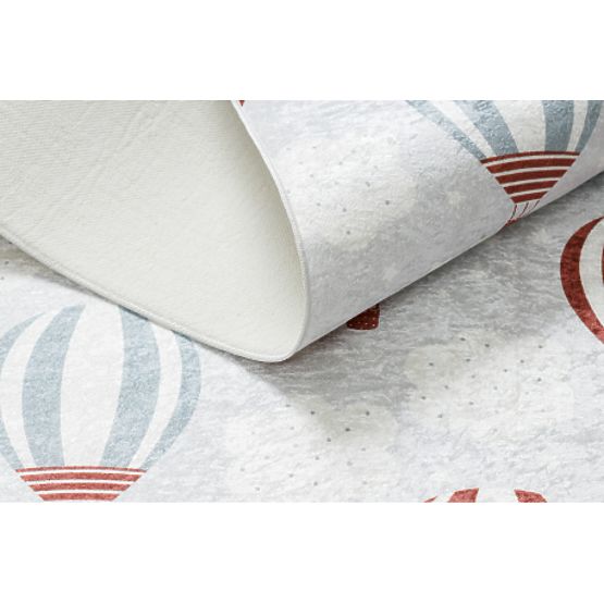 BAMBINO 1349 tappeto lavabile Palloncini, nuvole per bambini antiscivolo - grigio