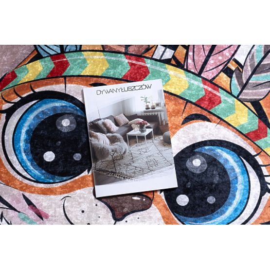 BAMBINO 1960 tappetino da bagno Tigre, Indiano per bambini antiscivolo - bianco