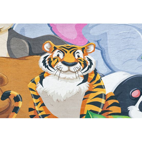 BAMBINO 2651 tappetino da bagno Animali, giungla per bambini antiscivolo - verde / marrone