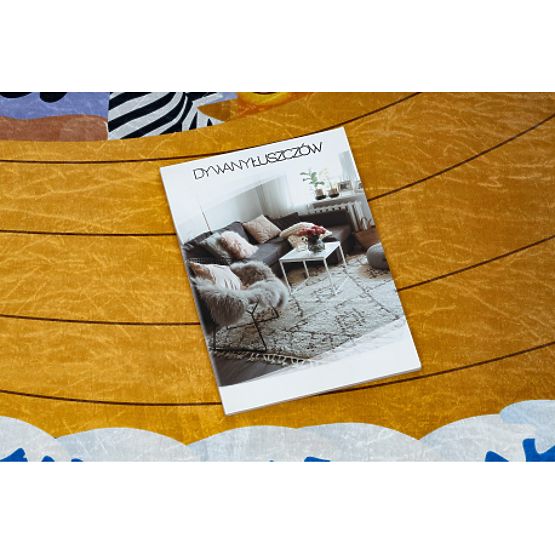 BAMBINO 2685 tappetino da bagno Animali, Nave per bambini antiscivolo - blu / marrone