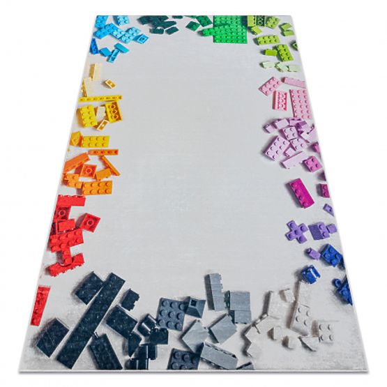 BAMBINO 38480 tappetino da bagno per bambini antiscivolo - grigio/giallo