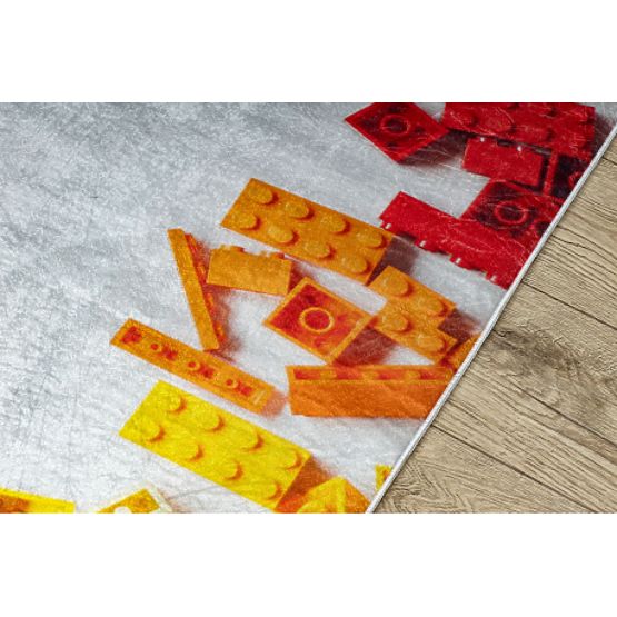 BAMBINO 38480 tappetino da bagno per bambini antiscivolo - grigio/giallo