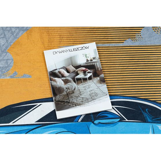 BAMBINO 41730 tappetino da lavaggio Auto, corsa per bambini antiscivolo - grigio / blu