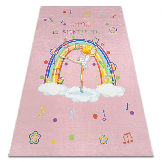 BAMBINO 41870 tappetino da bagno Ballerina, arcobaleno per bambini antiscivolo - rosa