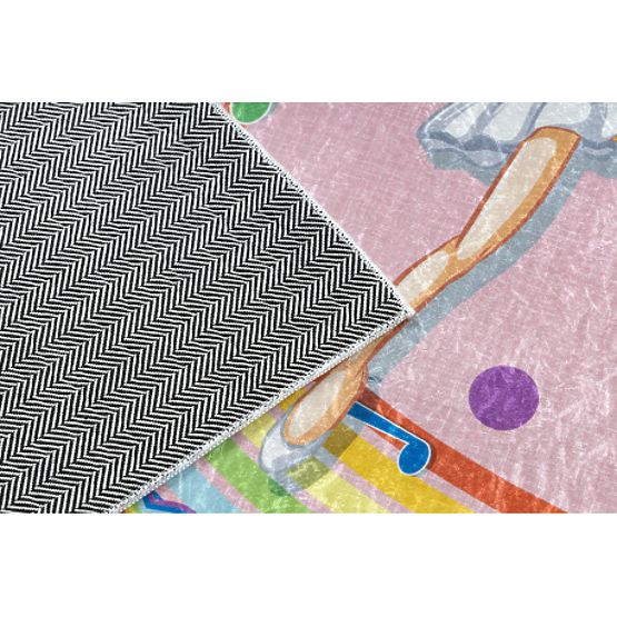 BAMBINO 41870 tappetino da bagno Ballerina, arcobaleno per bambini antiscivolo - rosa