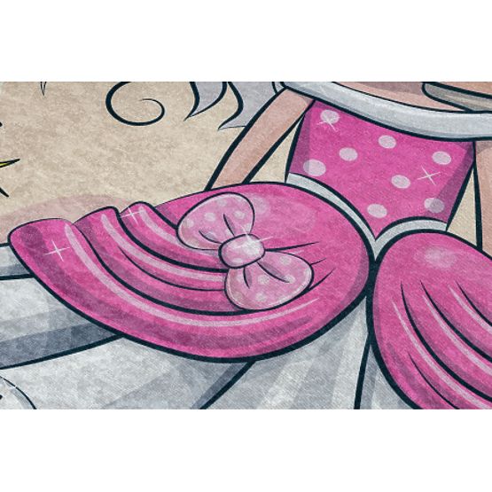 BAMBINO 43020 tappeto da bagno Principessa, stelle per bambini antiscivolo - crema / rosa