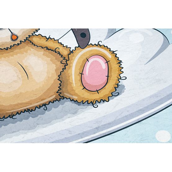 BAMBINO 43030 tappetino da lavaggio Orsetto, pilota per bambini antiscivolo - blu / marrone