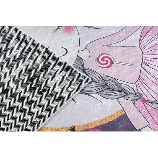 BAMBINO 48060 tappetino da bagno Principessa, stelle per bambini antiscivolo - rosa