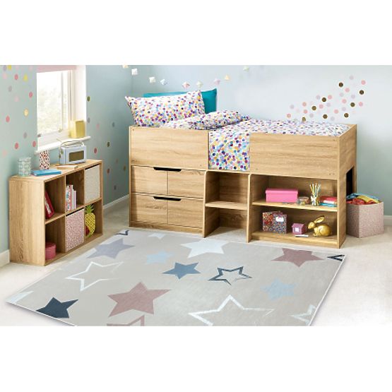 BAMBINO 48130 tappetino da lavaggio Stelle per bambini antiscivolo - beige / grigio