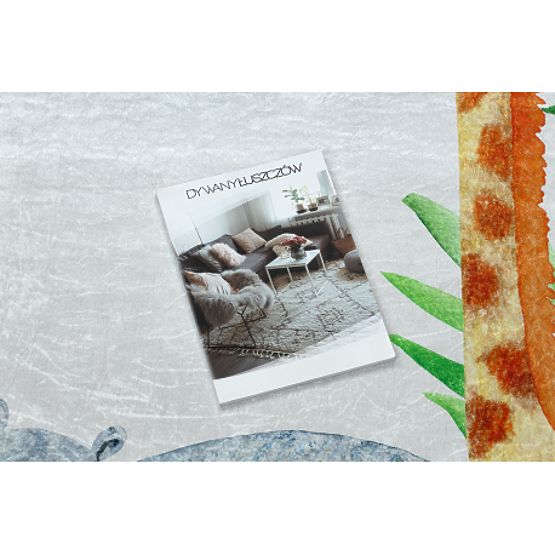 BAMBINO 54090 tappetino da bagno Animali, Africa per bambini antiscivolo - bianco / verde