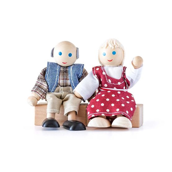 Bambole per casa delle bambole, famiglia di 6 persone