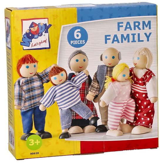 Bambole per casa delle bambole, famiglia di 6 persone