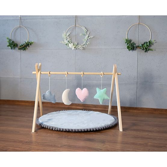 Barra in legno Skandi + game pad - grigio chiaro