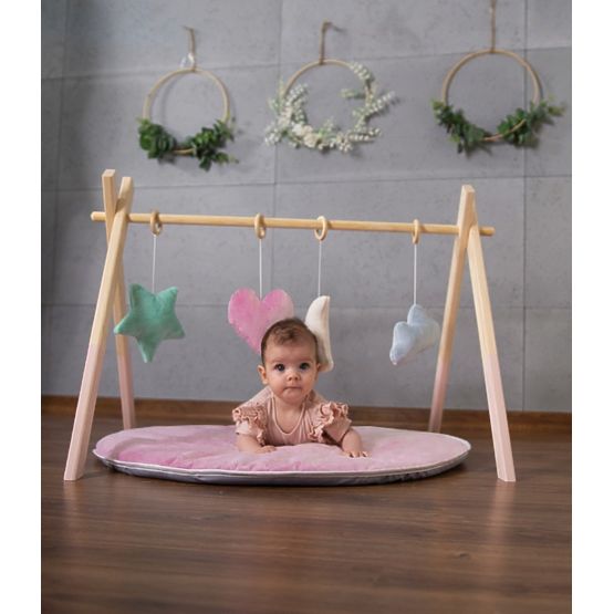 Barra in legno Skandi + game pad - grigio chiaro