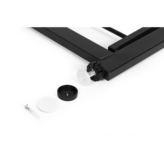 Barriera di sicurezza 74-105 cm per scale e porte, acciaio, pannelli aggiuntivi, nero ECOTOYS