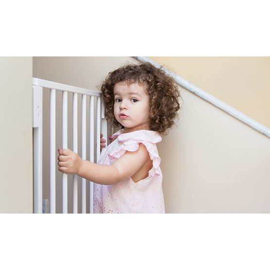 Barriera di sicurezza 74-105 cm per scale e porte pannelli aggiuntivi in acciaio bianco ECOTOYS