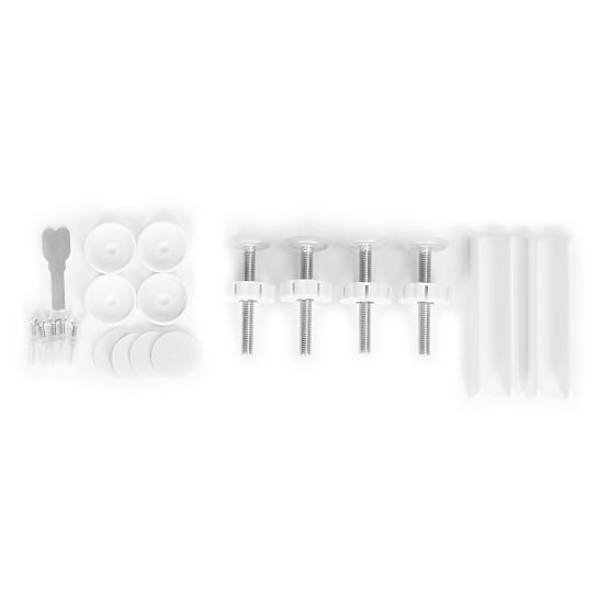 Barriera di sicurezza 74-105 cm per scale e porte pannelli aggiuntivi in acciaio bianco ECOTOYS