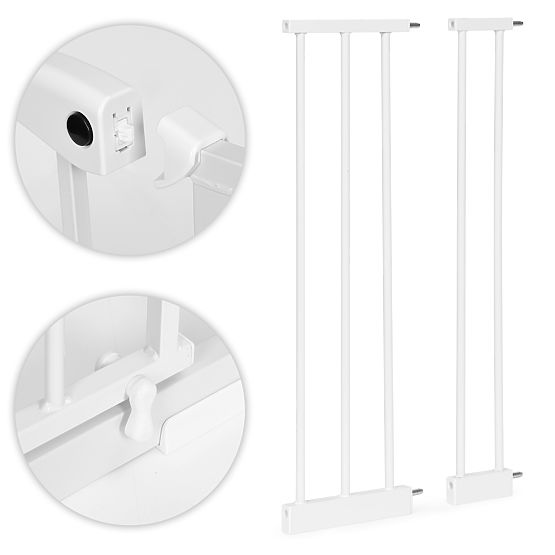 Barriera di sicurezza 74-105 cm per scale e porte pannelli aggiuntivi in acciaio bianco ECOTOYS