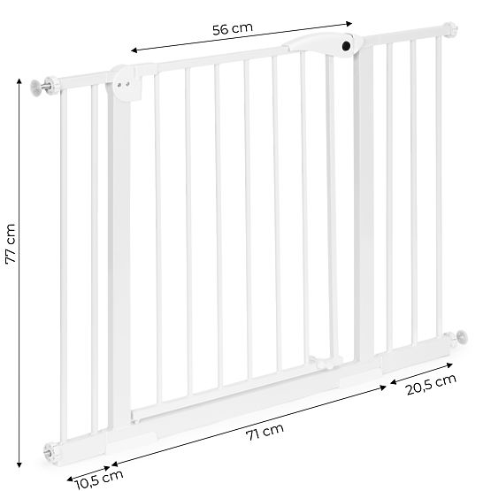 Barriera di sicurezza 74-105 cm per scale e porte pannelli aggiuntivi in acciaio bianco ECOTOYS