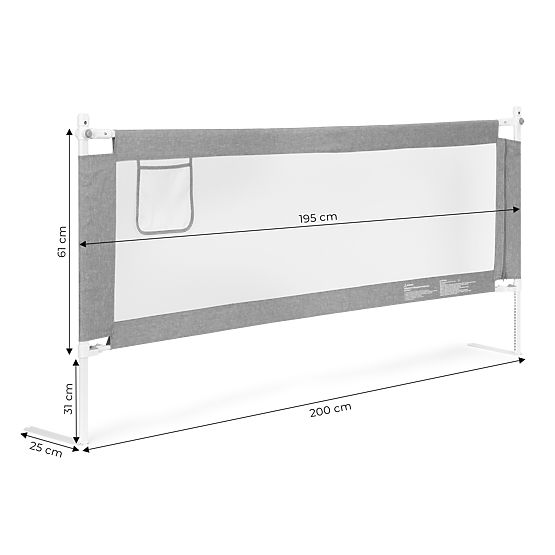 Barriera protettiva per letto 200 cm protezione per bambini ECOTOYS