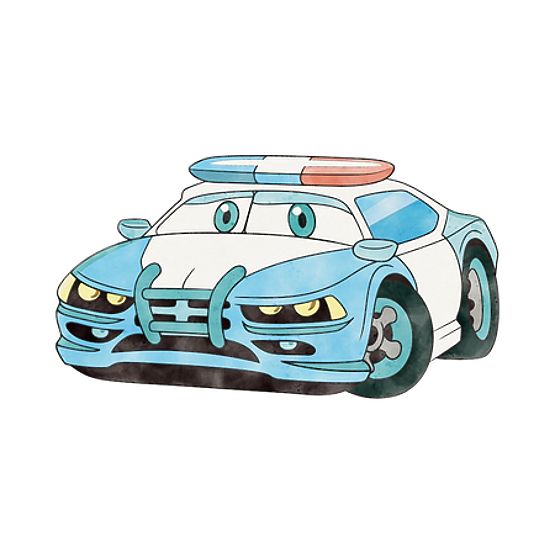 Baule per giocattoli Daria bianco con stampa Polizia