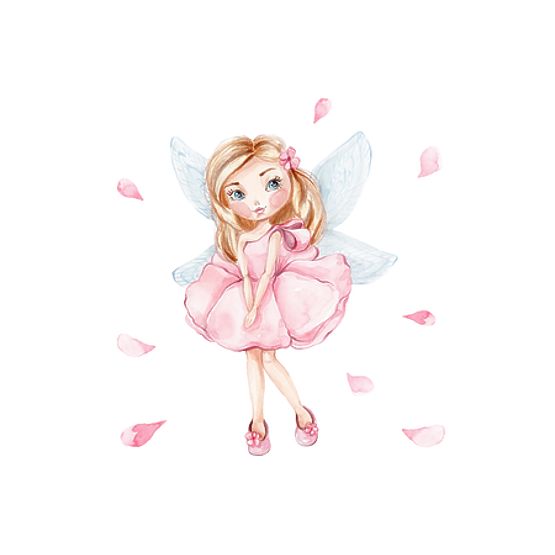 Baule per giocattoli Daria bianco con stampa Principessa addormentata