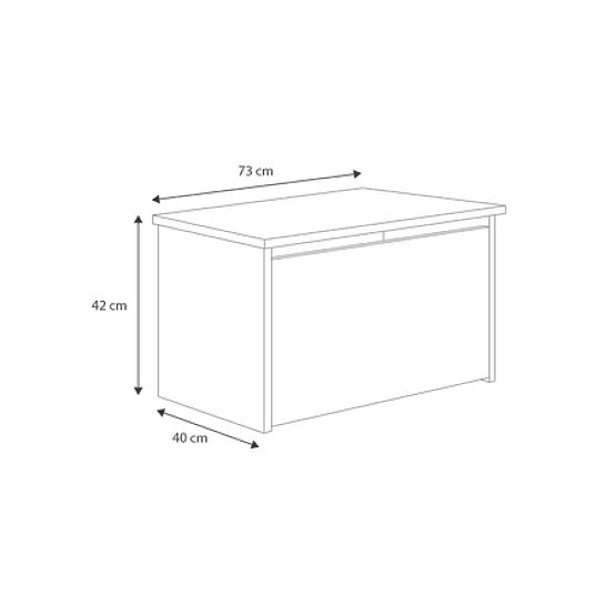 Baule per giocattoli Daria bianco con stampa Principessa addormentata
