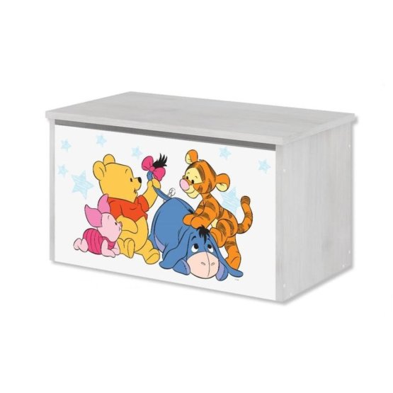 Baule in legno per giocattoli Disney - Winnie the Pooh e amici