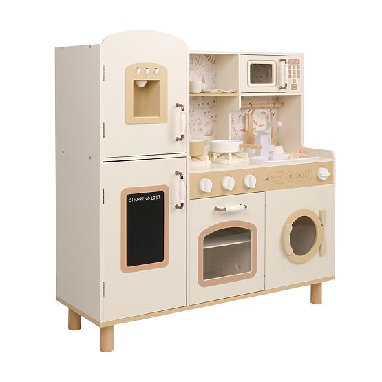 Bianca - Cucina con rubinetto funzionante, lavatrice e forno