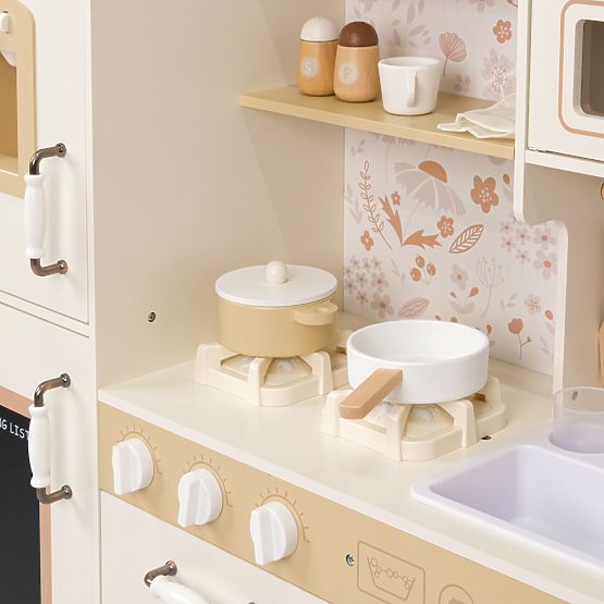 Bianca - Cucina con rubinetto funzionante, lavatrice e forno