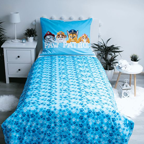 Biancheria da letto con effetto luminoso Paw Patrol 140 x 200 cm + 70 x 90 cm