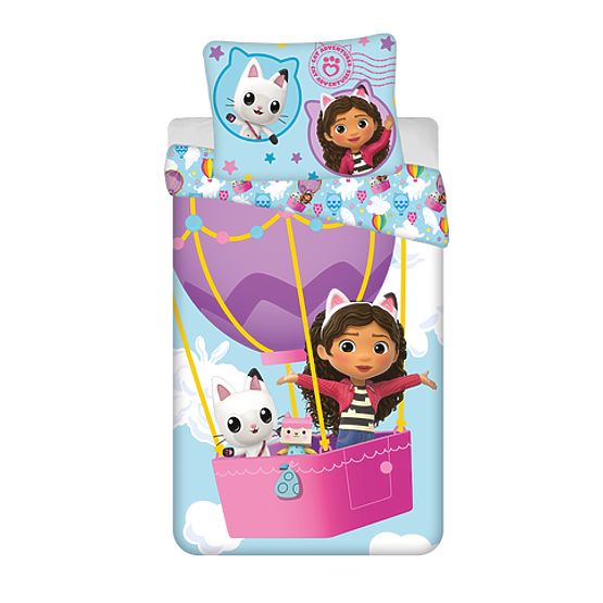Biancheria da letto per bambini Gabby's Dollhouse Balloon 140x200 cm + 70x90 cm
