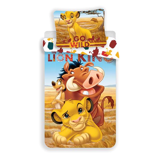 Biancheria da letto per bambini Il Re Leone 140x200 cm + 70x90 cm