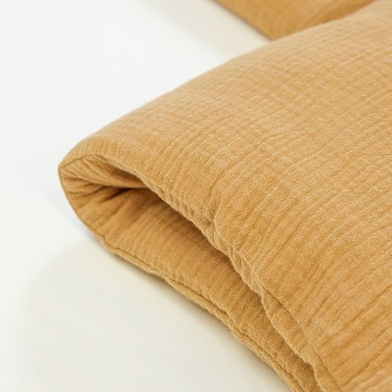 Biancheria da letto in mussola Ourbaby 135x100 + 40x60 cm - color senape