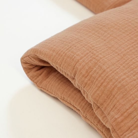 Lenzuola in mussola Ourbaby 135x100 + 40x60 cm - toffee