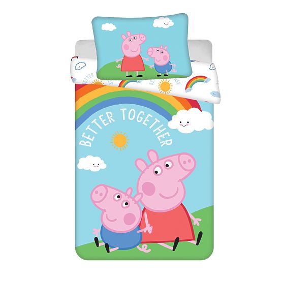 Biancheria da letto Peppa Pig 100 x 135 cm + 40 x 60 cm