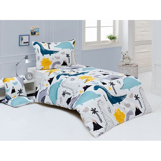 Biancheria da letto per bambini Dinosauri - 140 x 200 cm + 70 x 90 cm