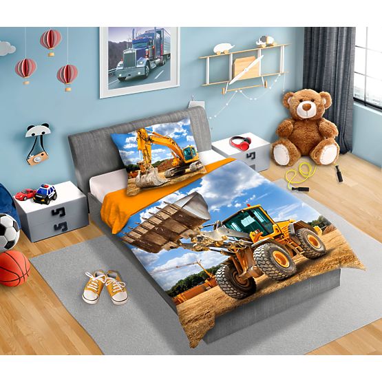 Biancheria da letto per bambini Escavatori