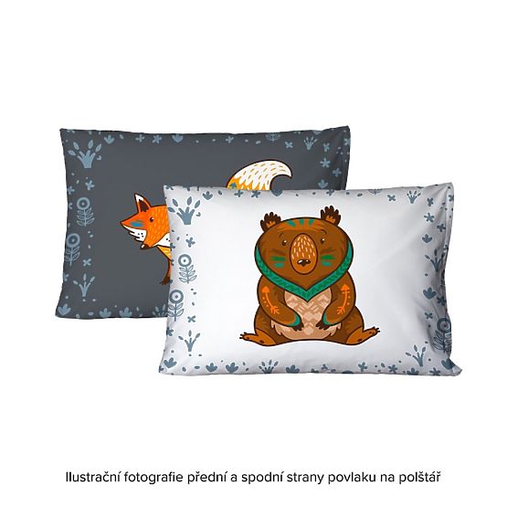 Biancheria da letto per bambini Foxie - 140 x 200 cm + 70 x 90 cm