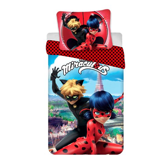 Biancheria da letto per bambini Miraculous 140x200 cm + 70x90 cm