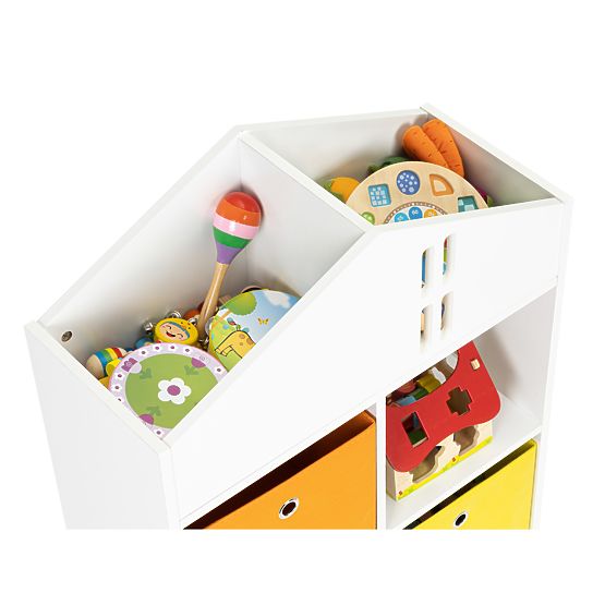 Biblioteca domestica con contenitori