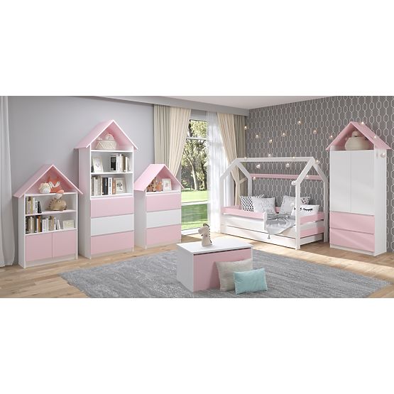 Libreria a forma di casetta Sofie - rosa