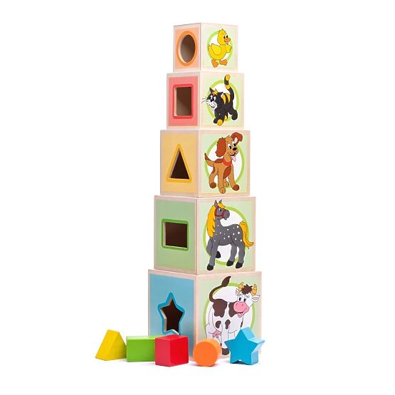 Bicchieri di legno - torre con sorter