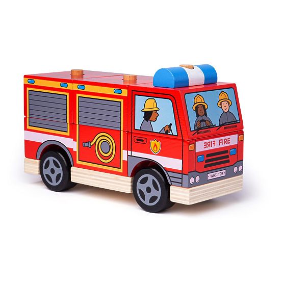 Bigjigs Baby Impilamento Vigili del Fuoco