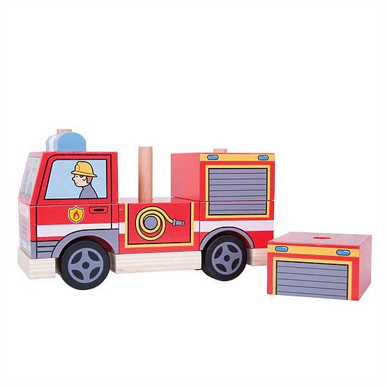 Bigjigs Baby Impilamento Vigili del Fuoco
