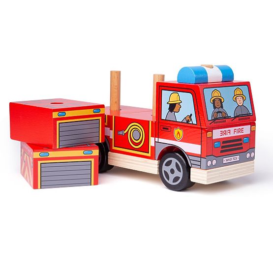 Bigjigs Baby Impilamento Vigili del Fuoco